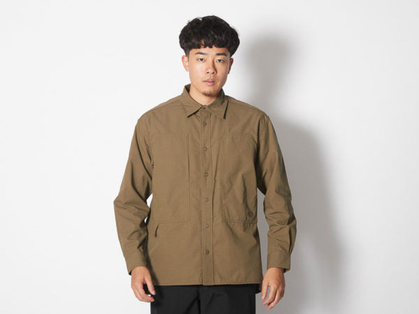 Takibi Light Ripstop Long Sleeve Shirt - Khaki