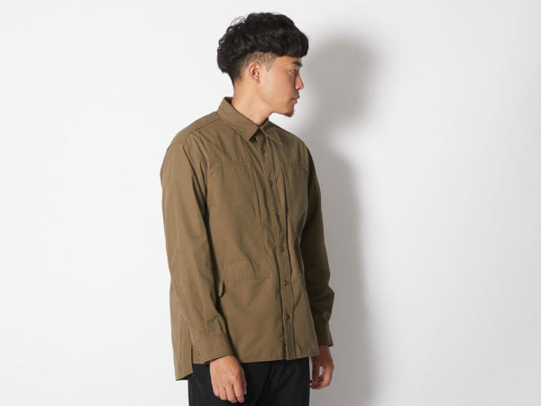Takibi Light Ripstop Long Sleeve Shirt - Khaki