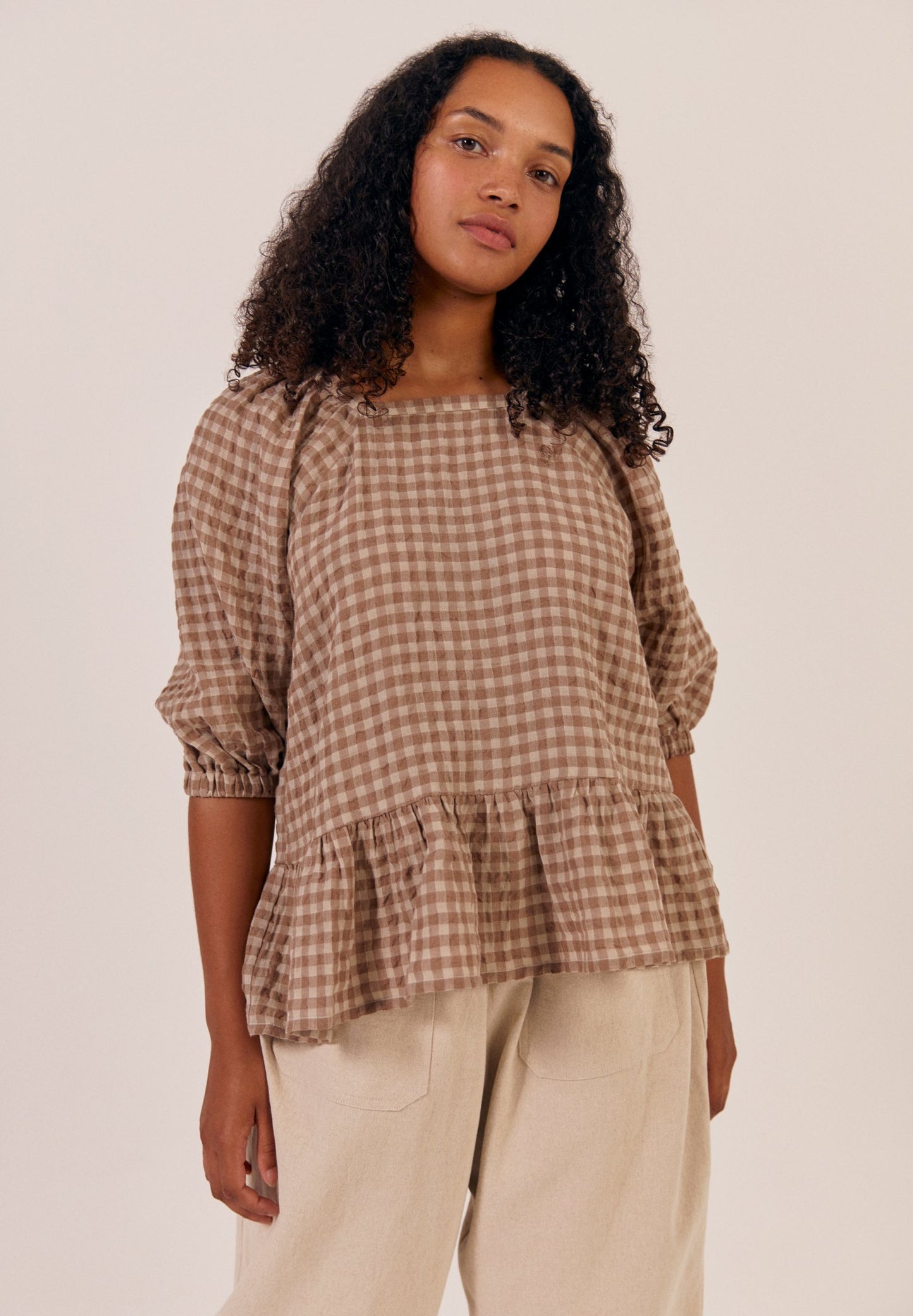 Fara Top - Biscuit Check