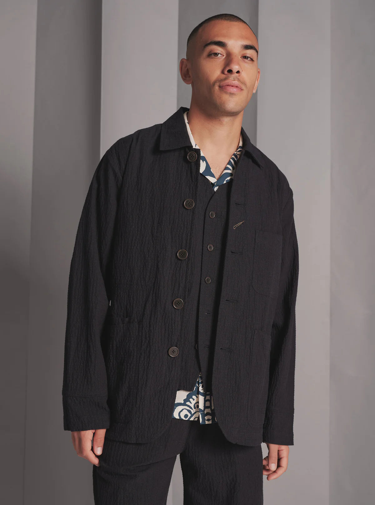 Original Bakers Jacket Ospina Cotton - Dark Navy
