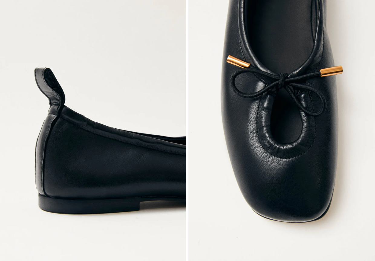 Rosalind Leather Ballet Flats - Black