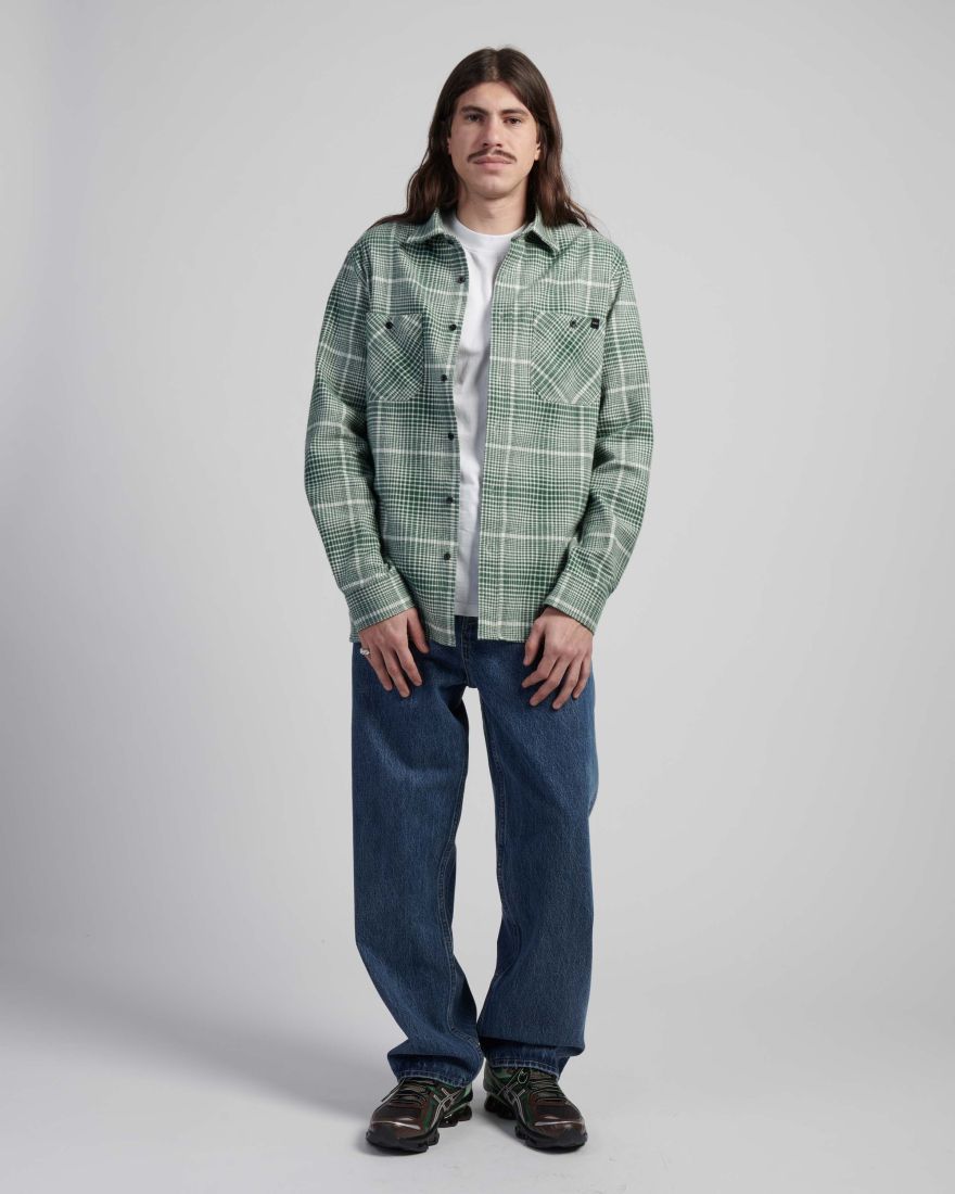 Millenium Shirt LS - Green-White