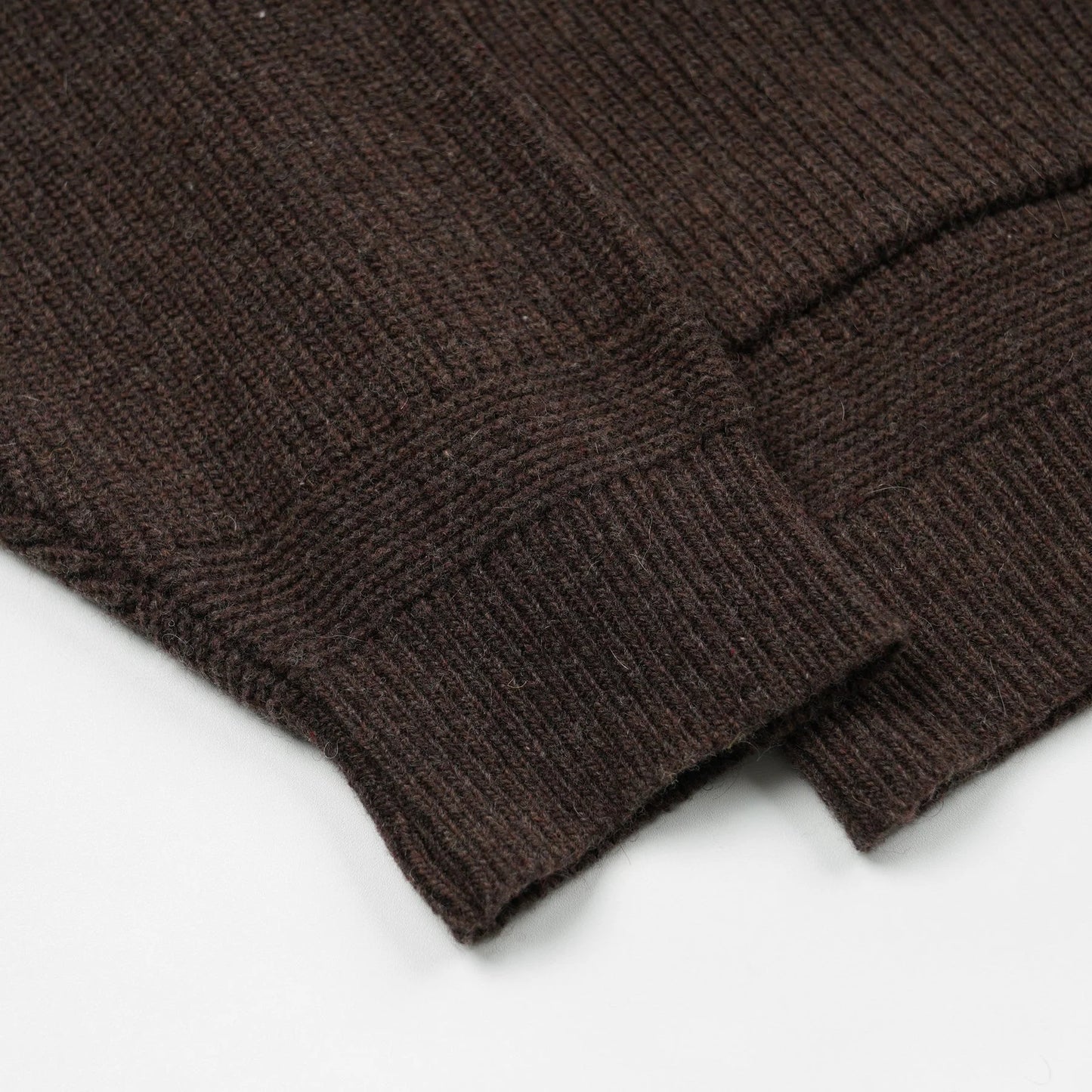 Heavy Wool Round Cardigan - Chocco Brown