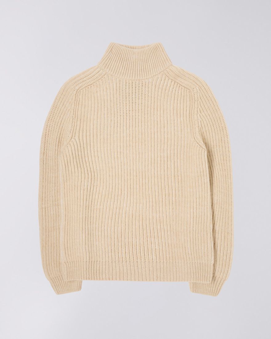 Roni High Collar Sweater - Beige