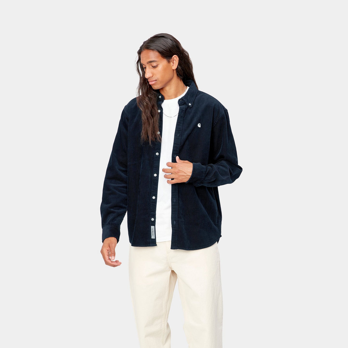 L/S Madison Cord Shirt - Dark Navy