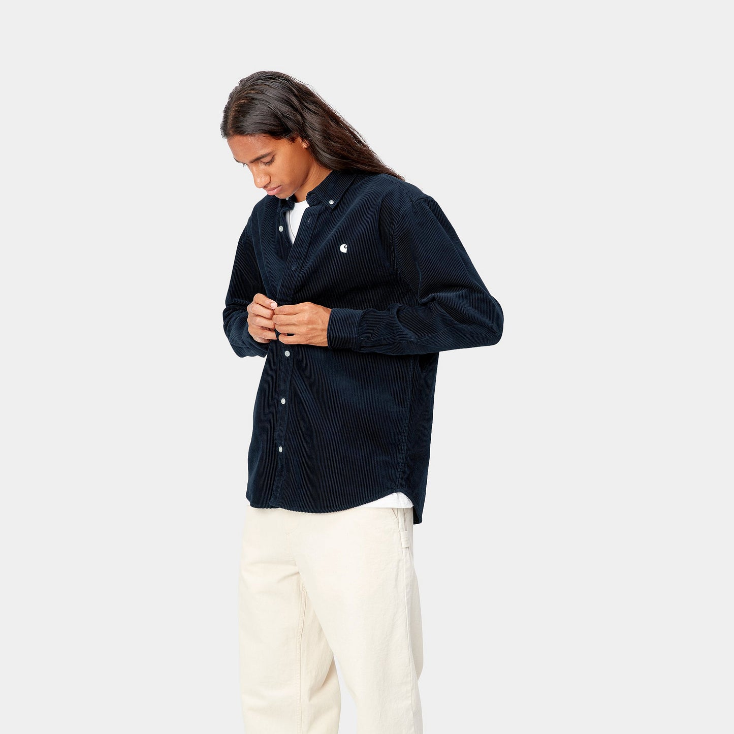 L/S Madison Cord Shirt - Dark Navy