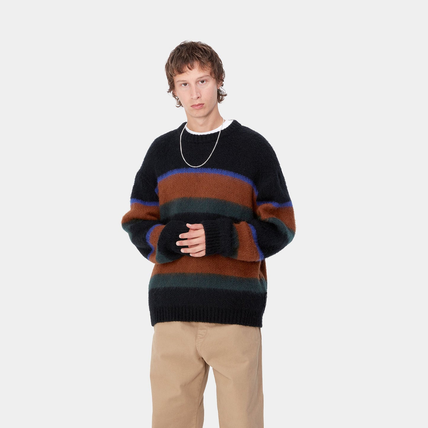 Merton Sweater - Sundling Stripe Hamilton Brown