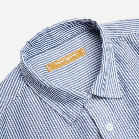 OG Stripe Seersucker Shirt - Blue