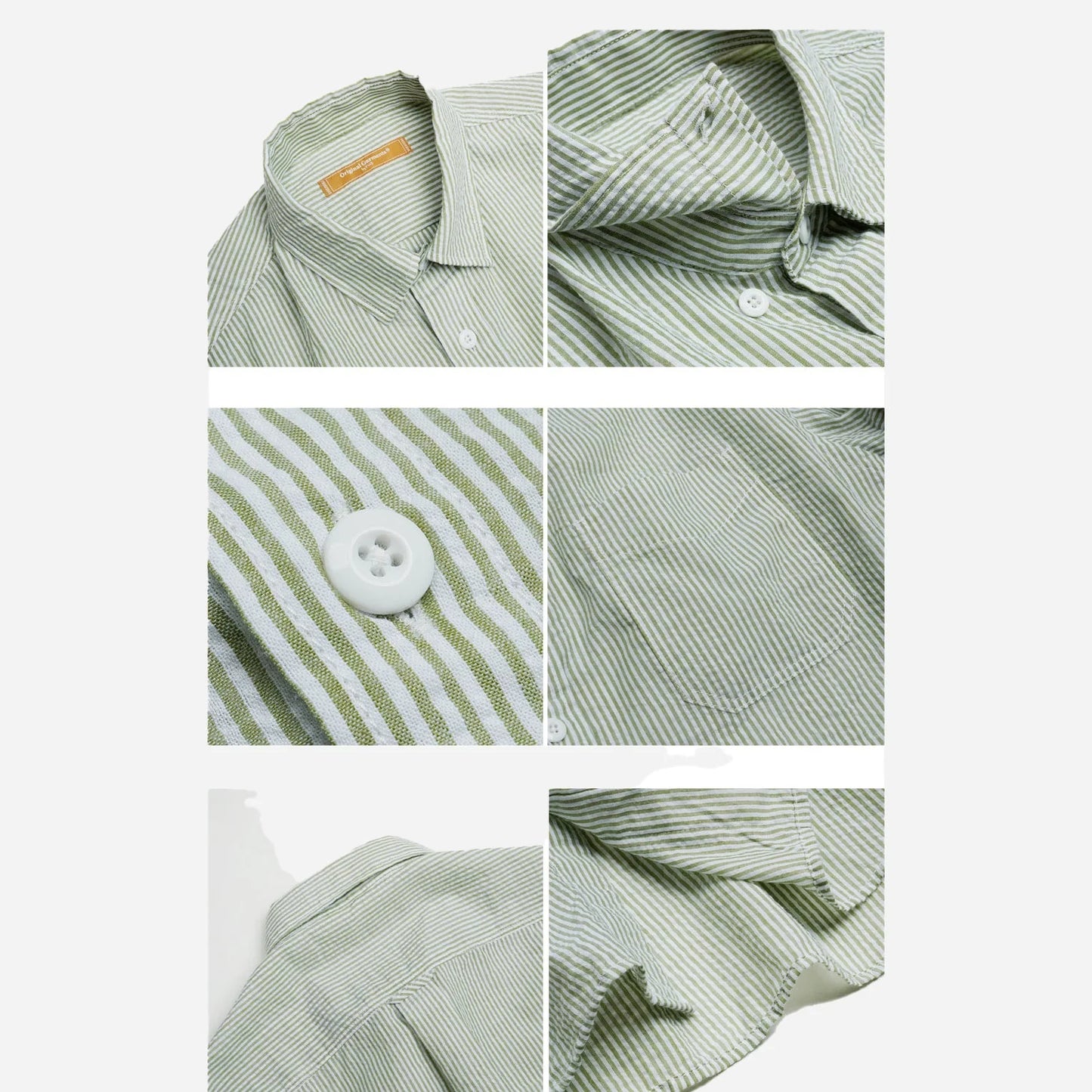 OG Stripe Seersucker Shirt - Green