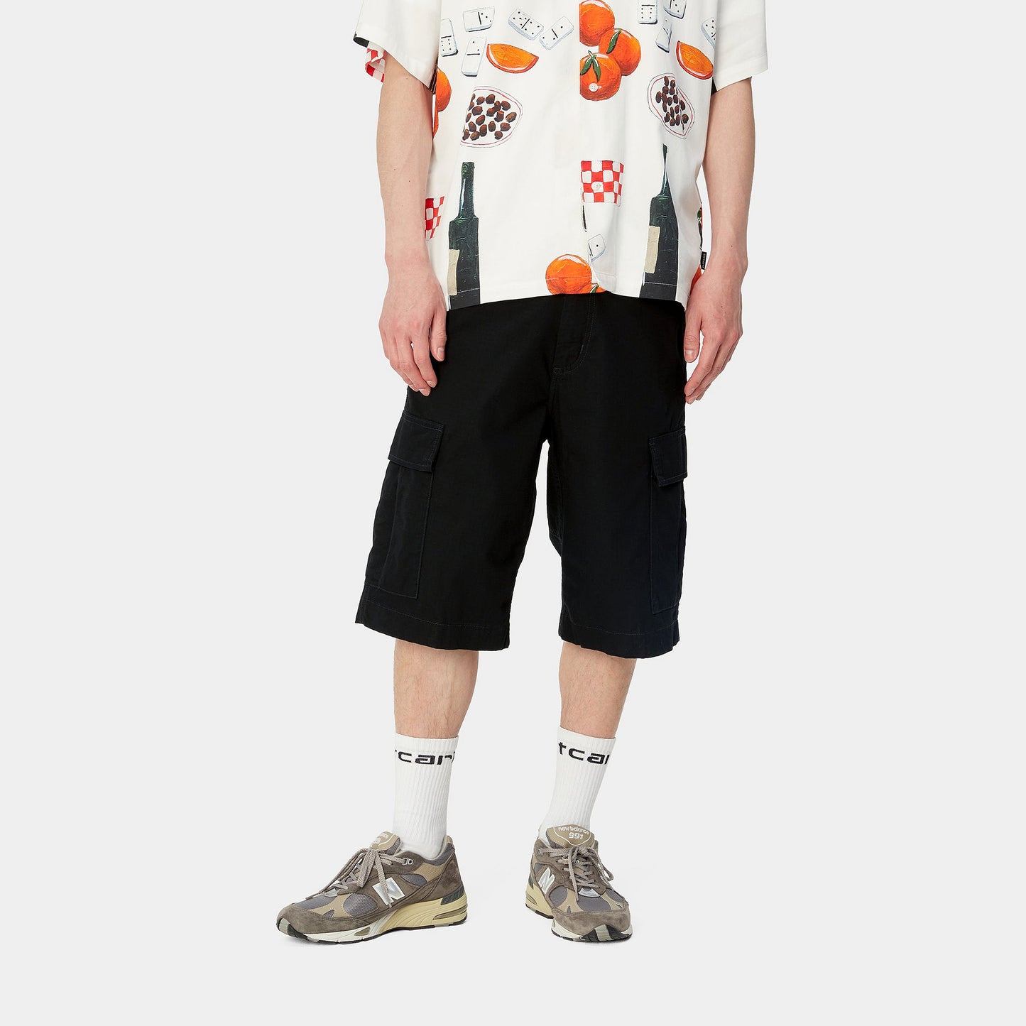 Regular Cargo Short - Black Rinsed