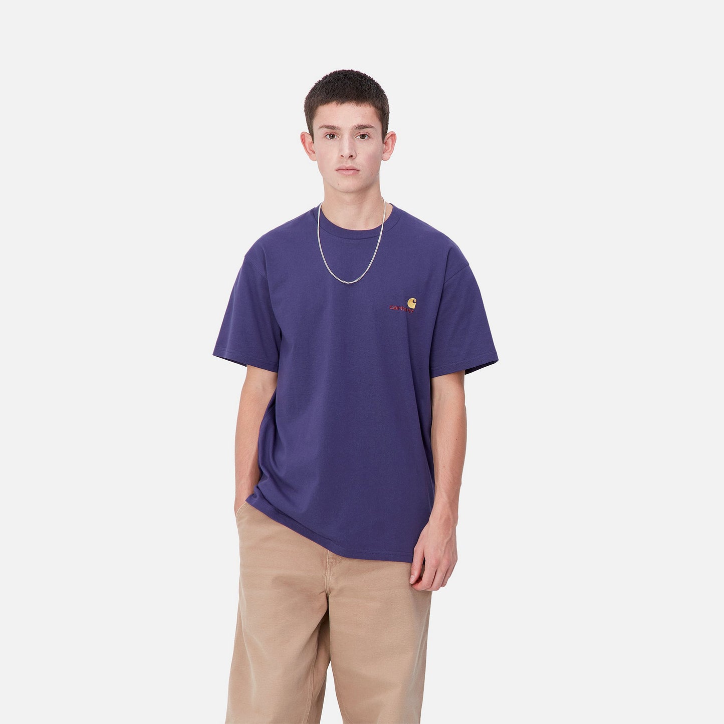 S/S American Script T-Shirt - Aura