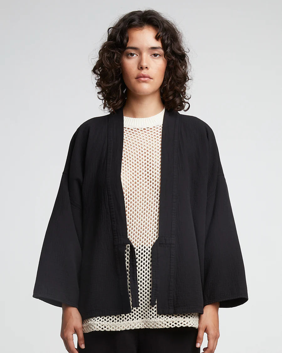 Kimono Double Cotton - Black