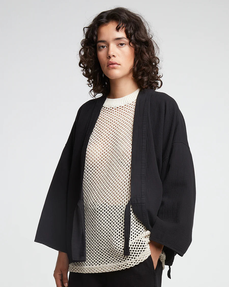 Kimono Double Cotton - Black