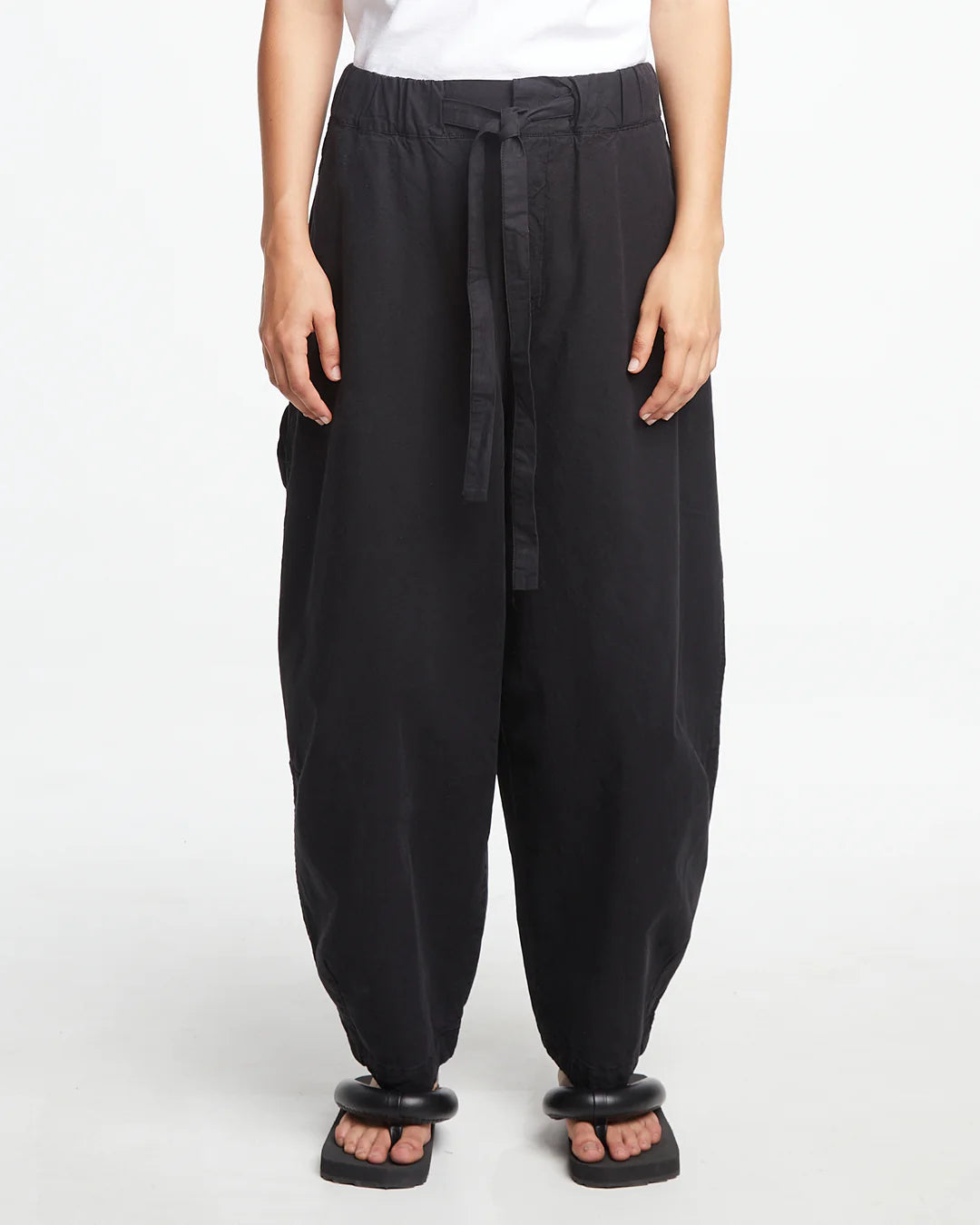 Sultan Pant Cotton Linen - Black