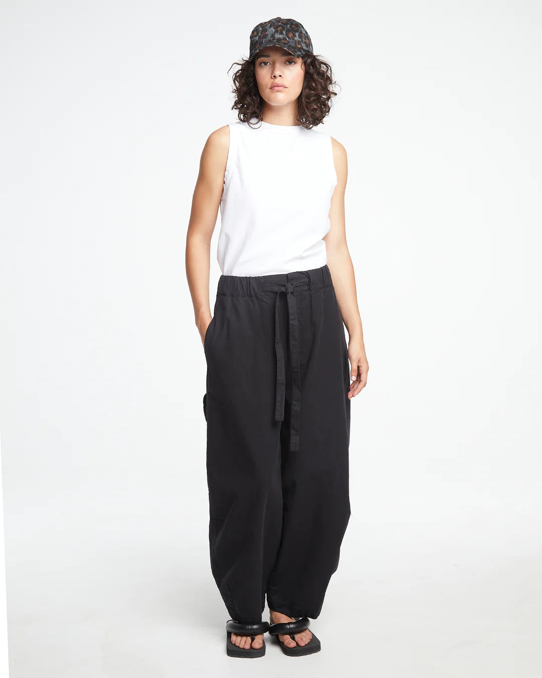 Sultan Pant Cotton Linen - Black