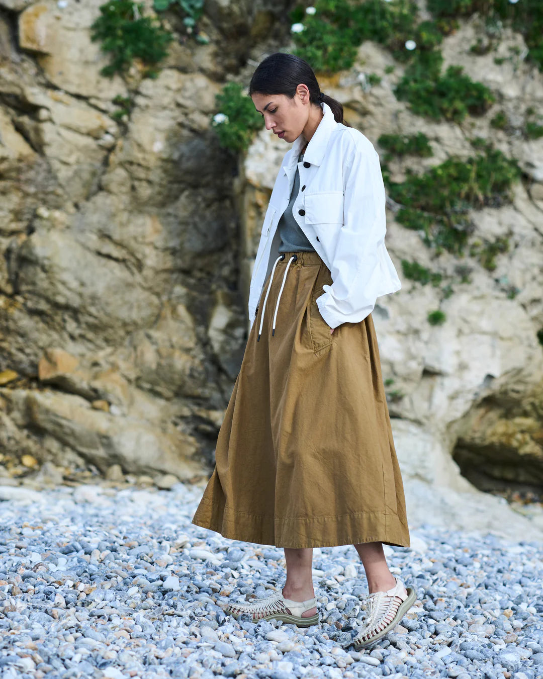 Meadow Skirt Light Cotton Drill - Tan