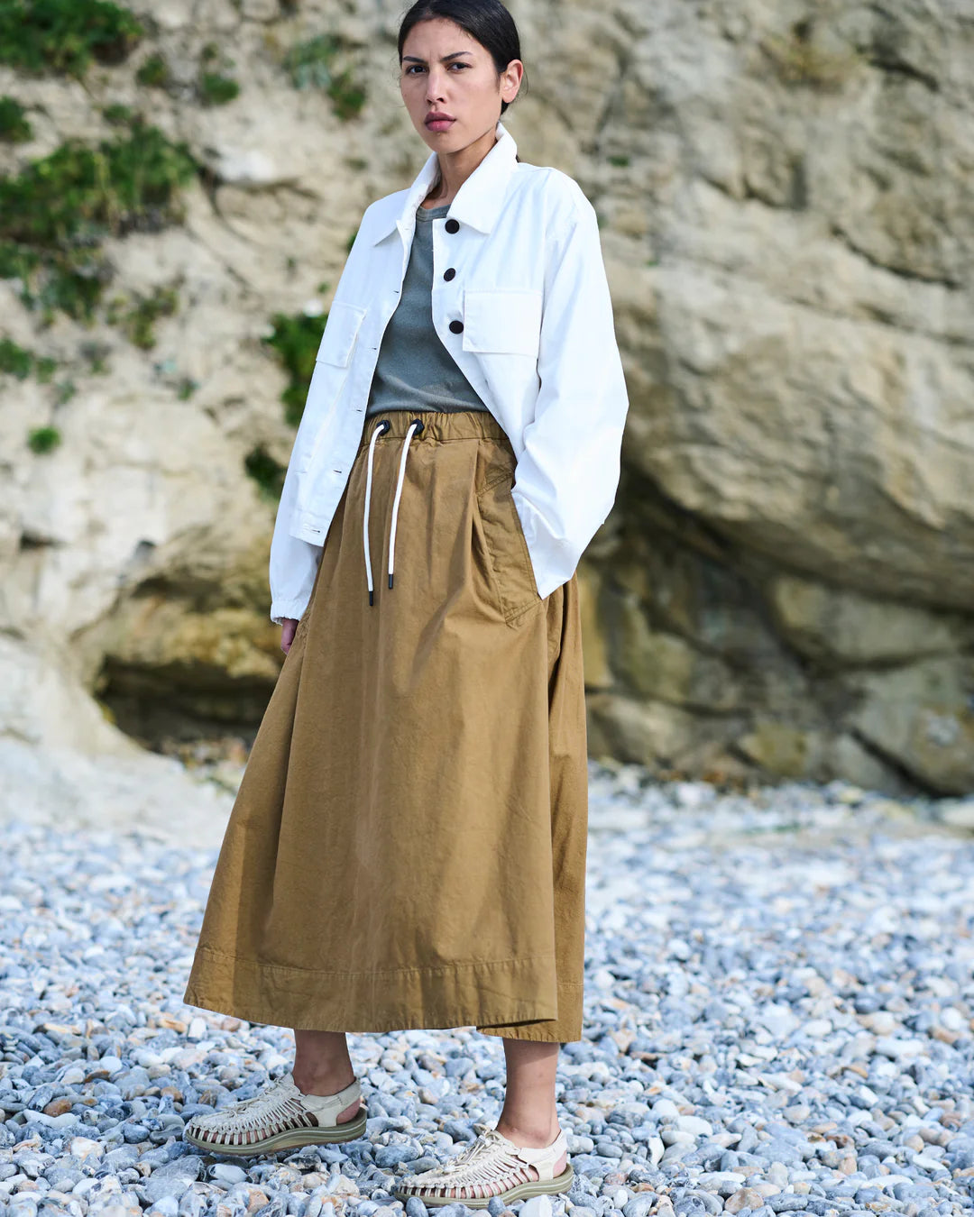 Meadow Skirt Light Cotton Drill - Tan