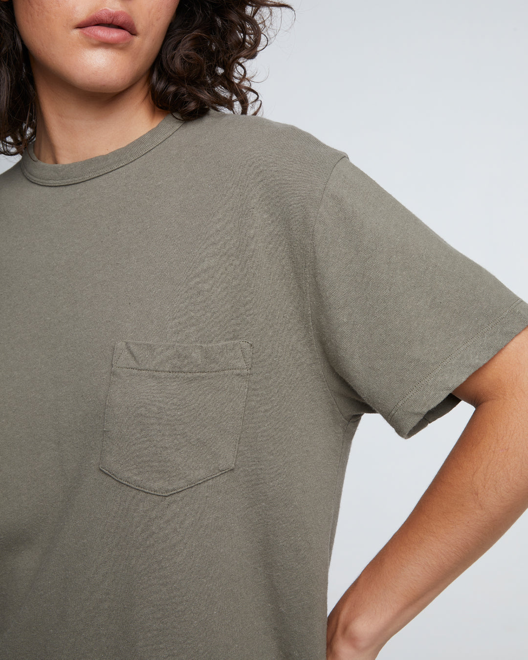 Pocket T - Cotton Hemp - Cobblestone