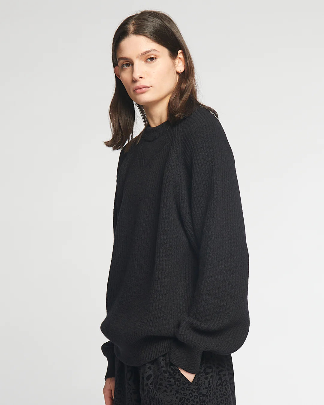 Crew Neck Sweater - Black