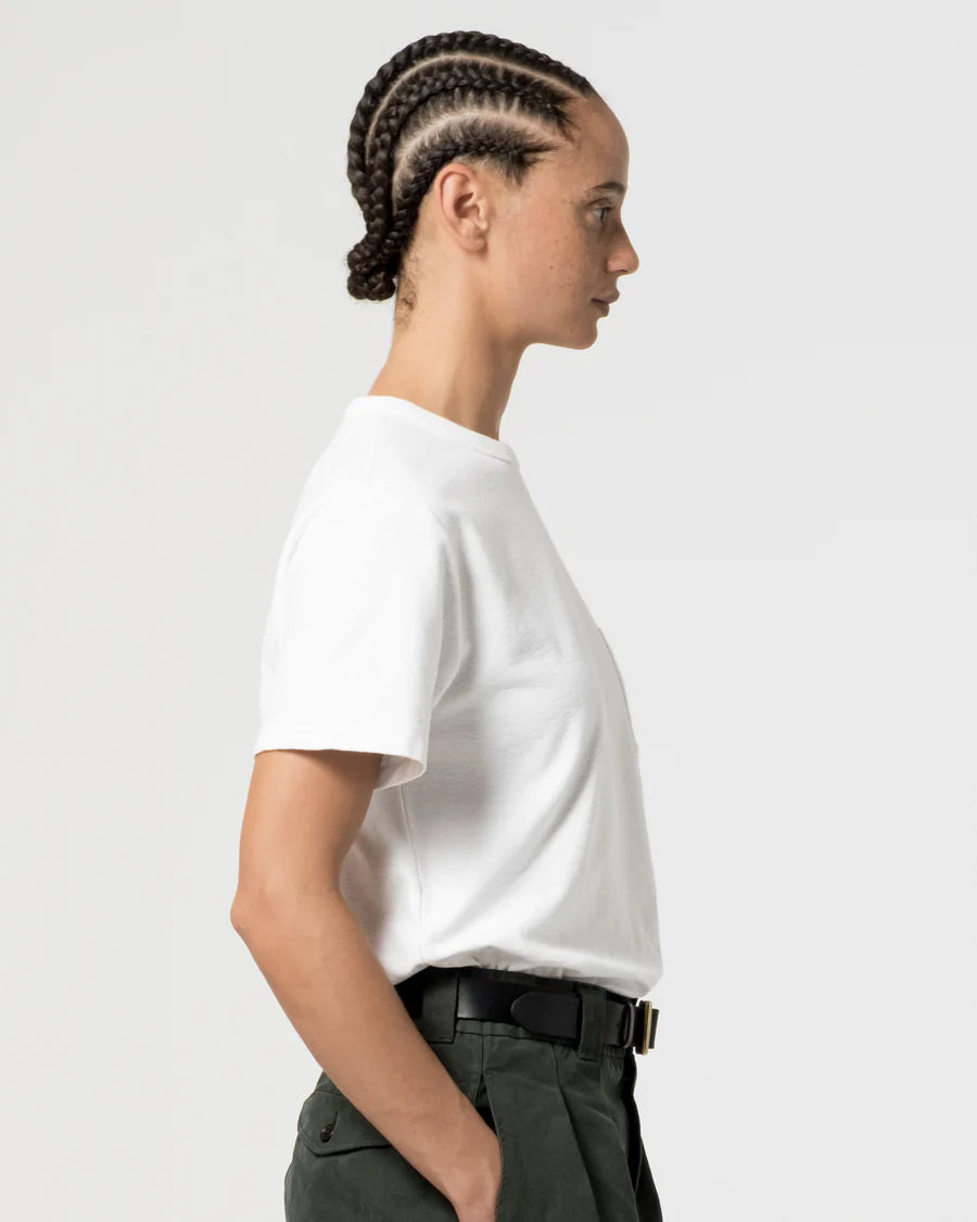 Pocket T - Organic Open End Jersey - White