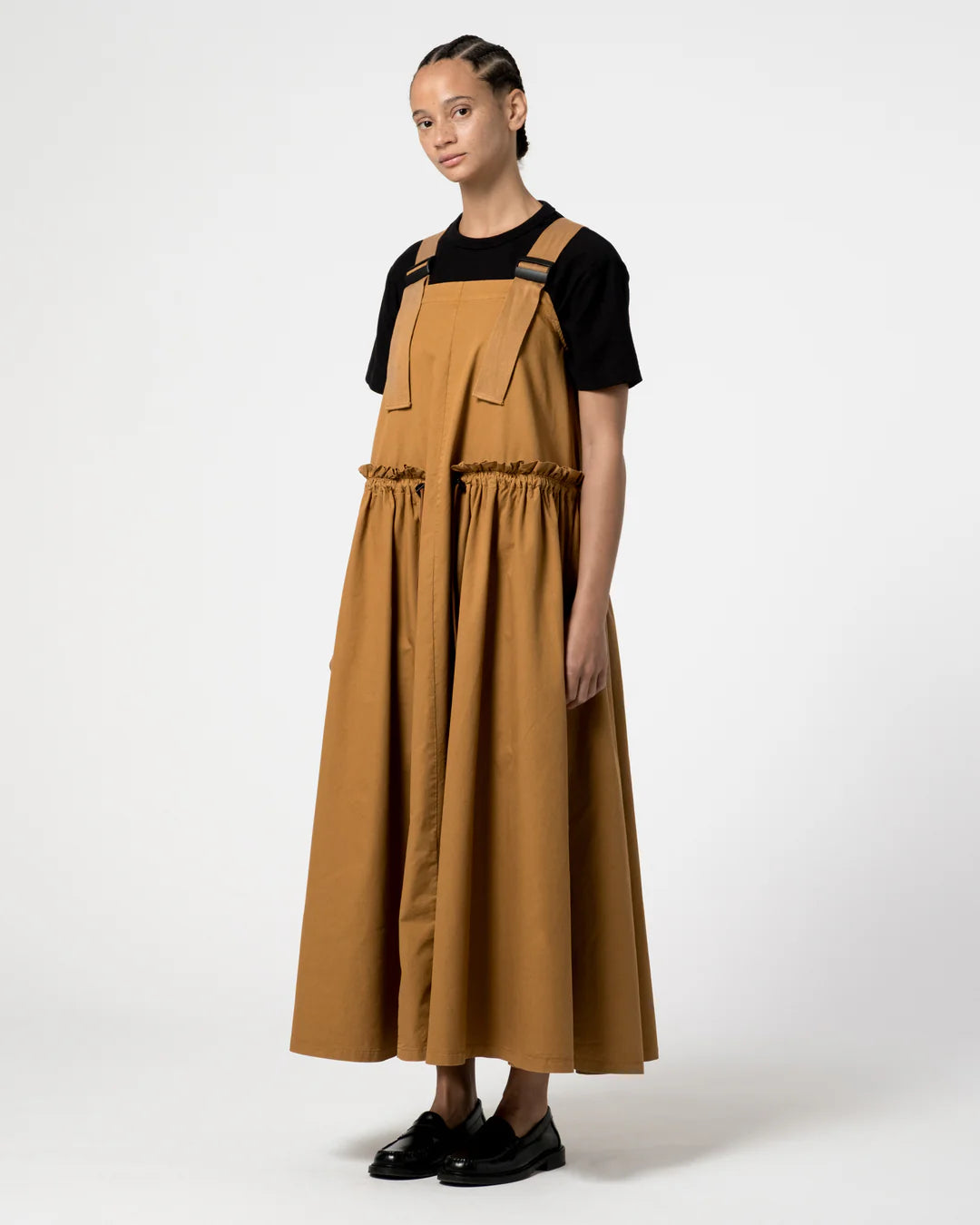 Sun Bathing Long Dress - Light Cotton Drill - Almond