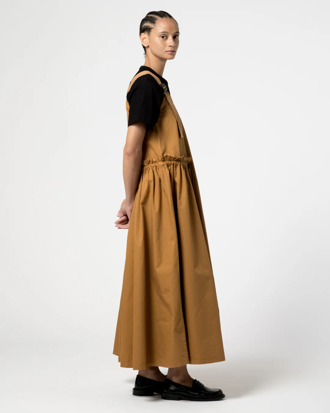 Sun Bathing Long Dress - Light Cotton Drill - Almond