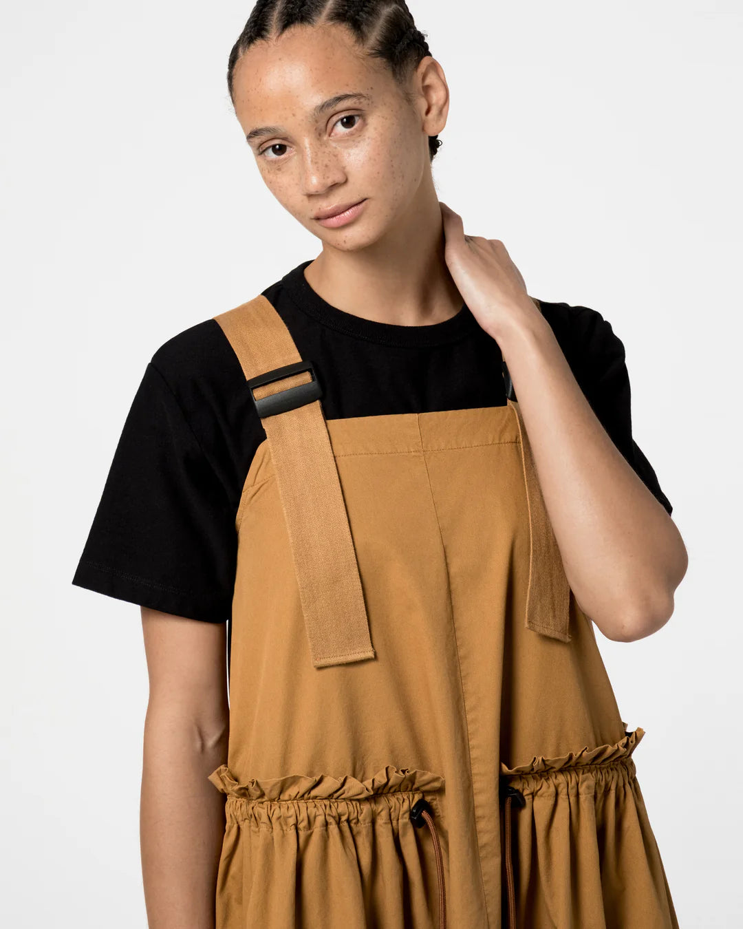 Sun Bathing Long Dress - Light Cotton Drill - Almond