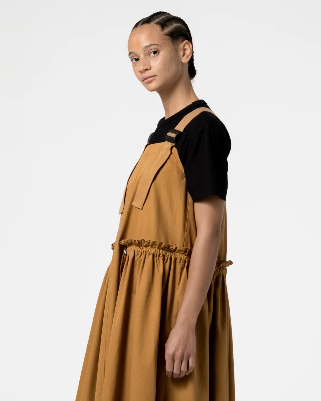 Sun Bathing Long Dress - Light Cotton Drill - Almond