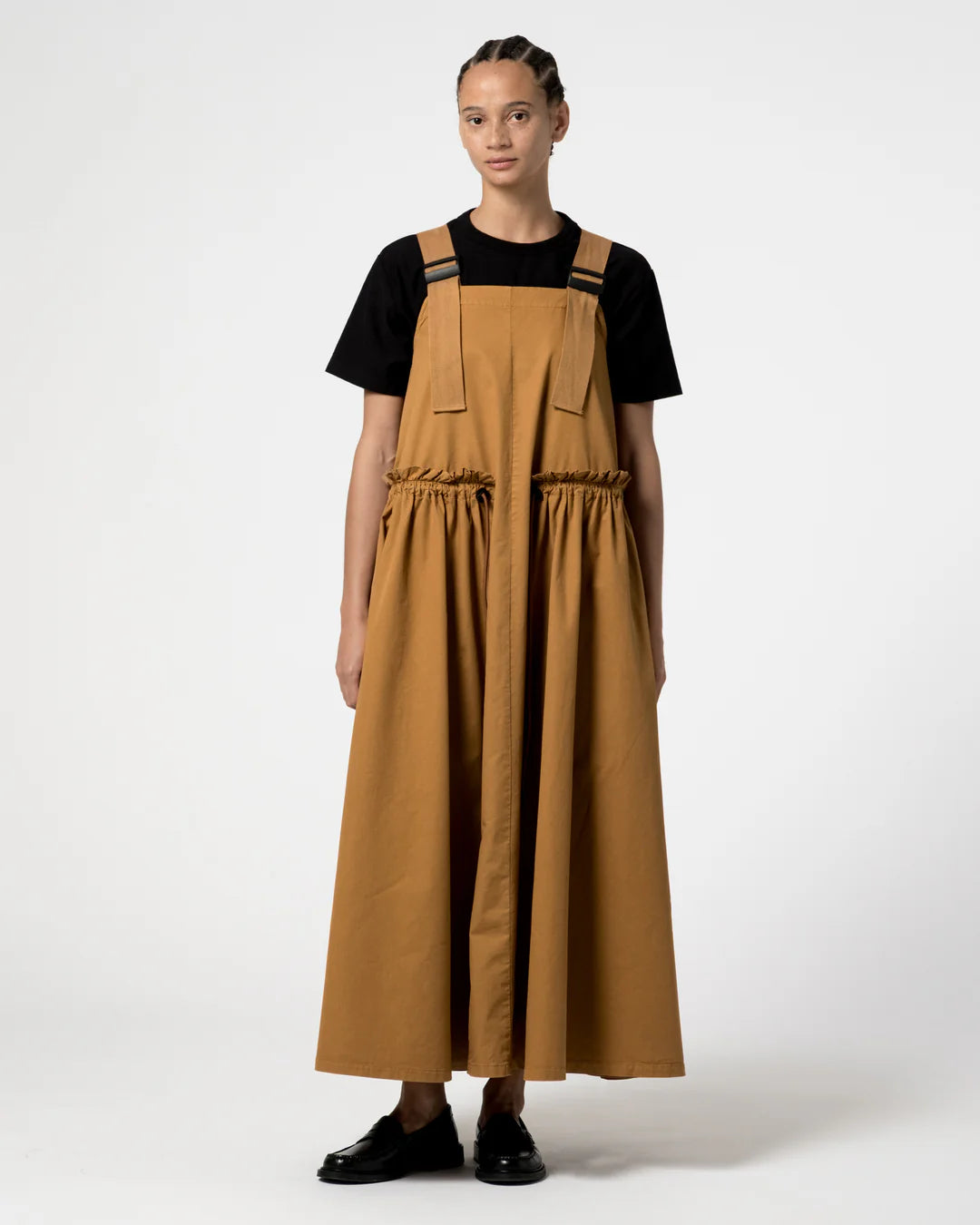 Sun Bathing Long Dress - Light Cotton Drill - Almond