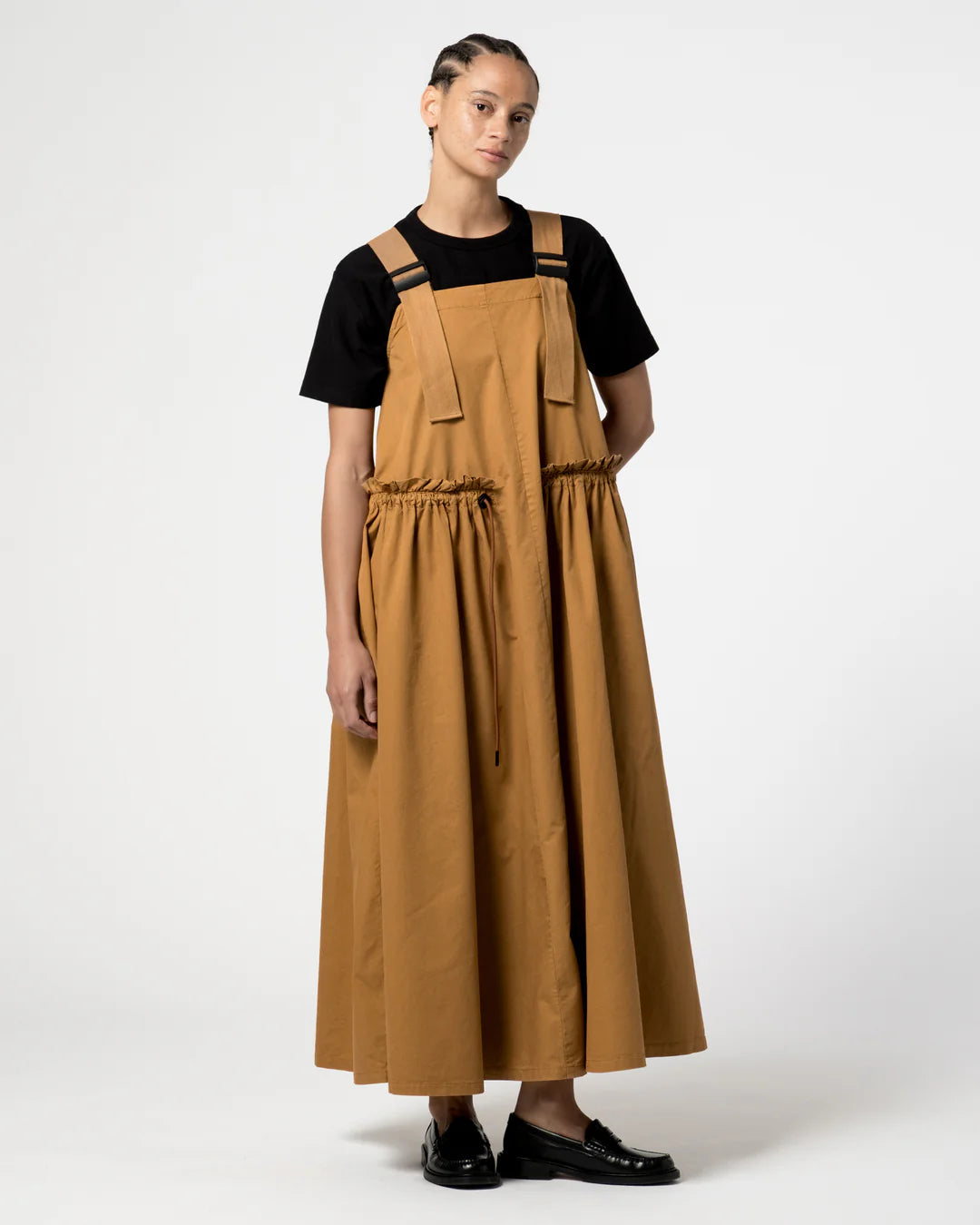 Sun Bathing Long Dress - Light Cotton Drill - Almond