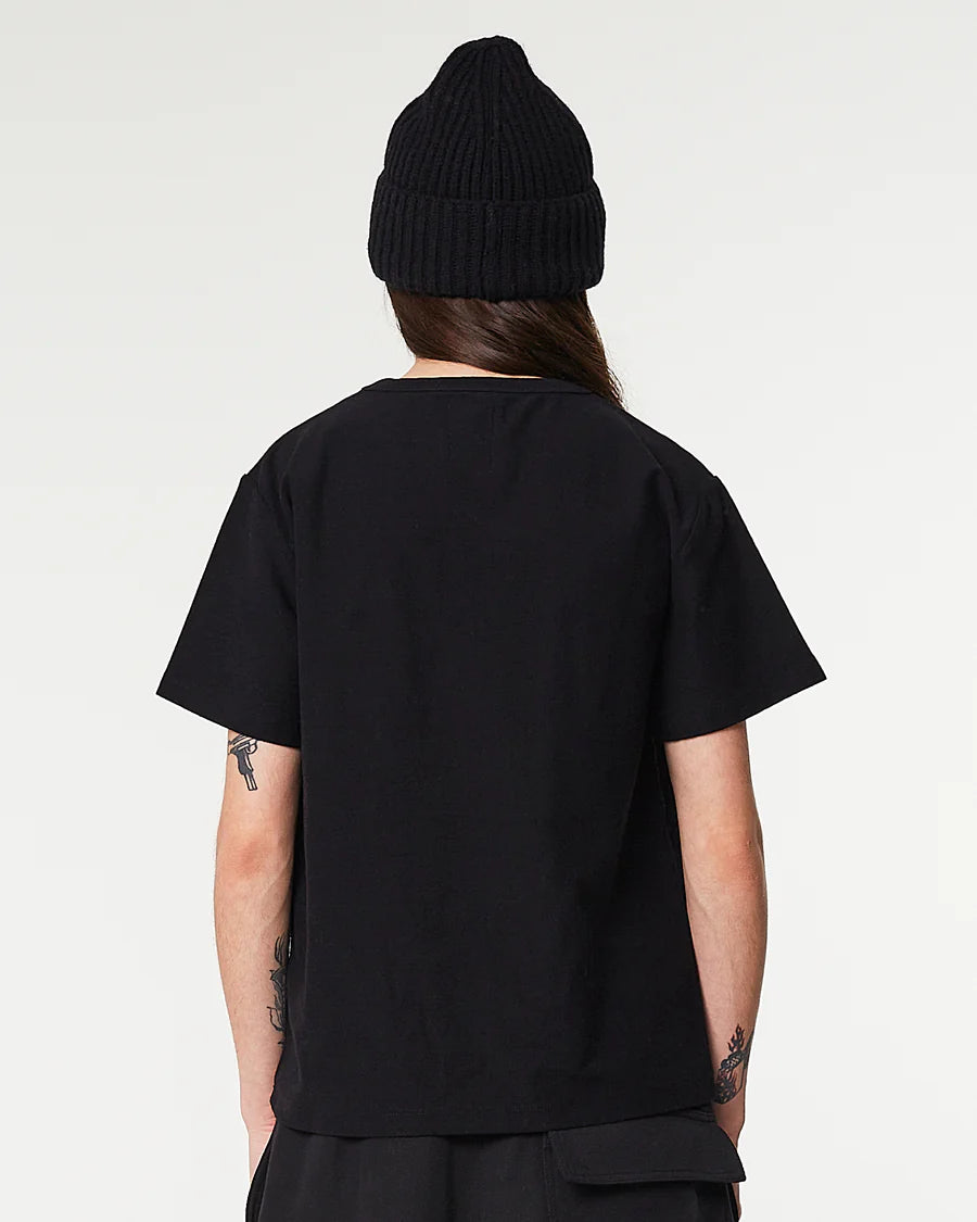 Pocket T - Organic Open End Jersey - Black