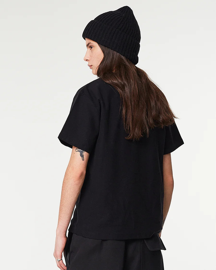 Pocket T - Organic Open End Jersey - Black
