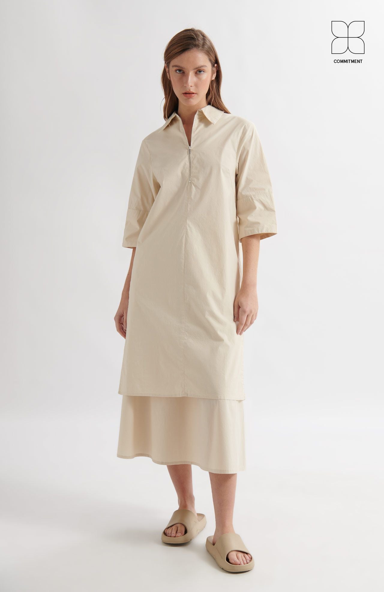 Garai Dress - Creme