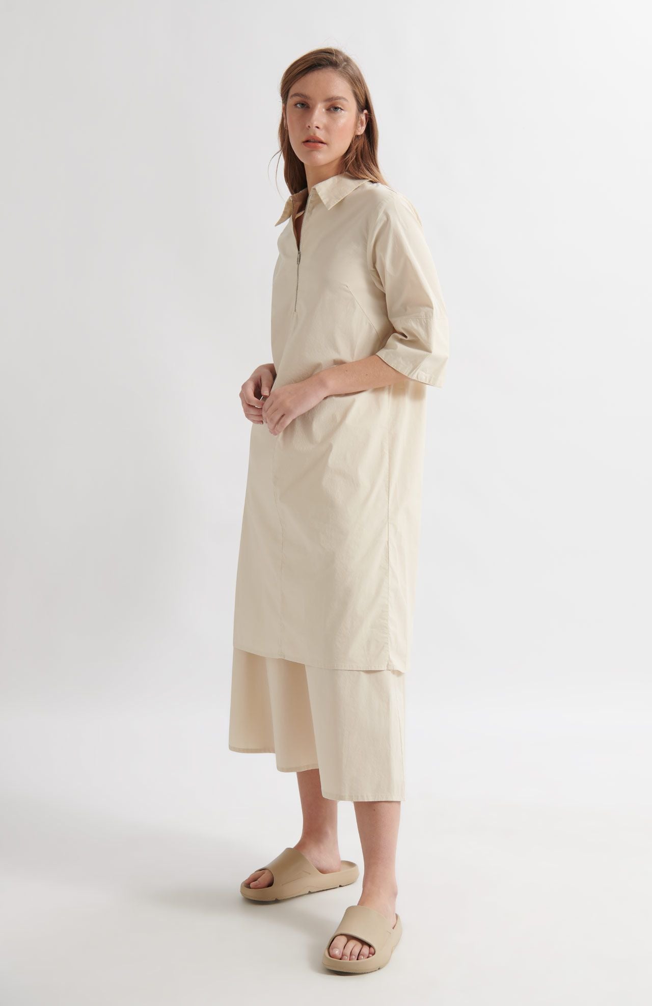 Garai Dress - Creme