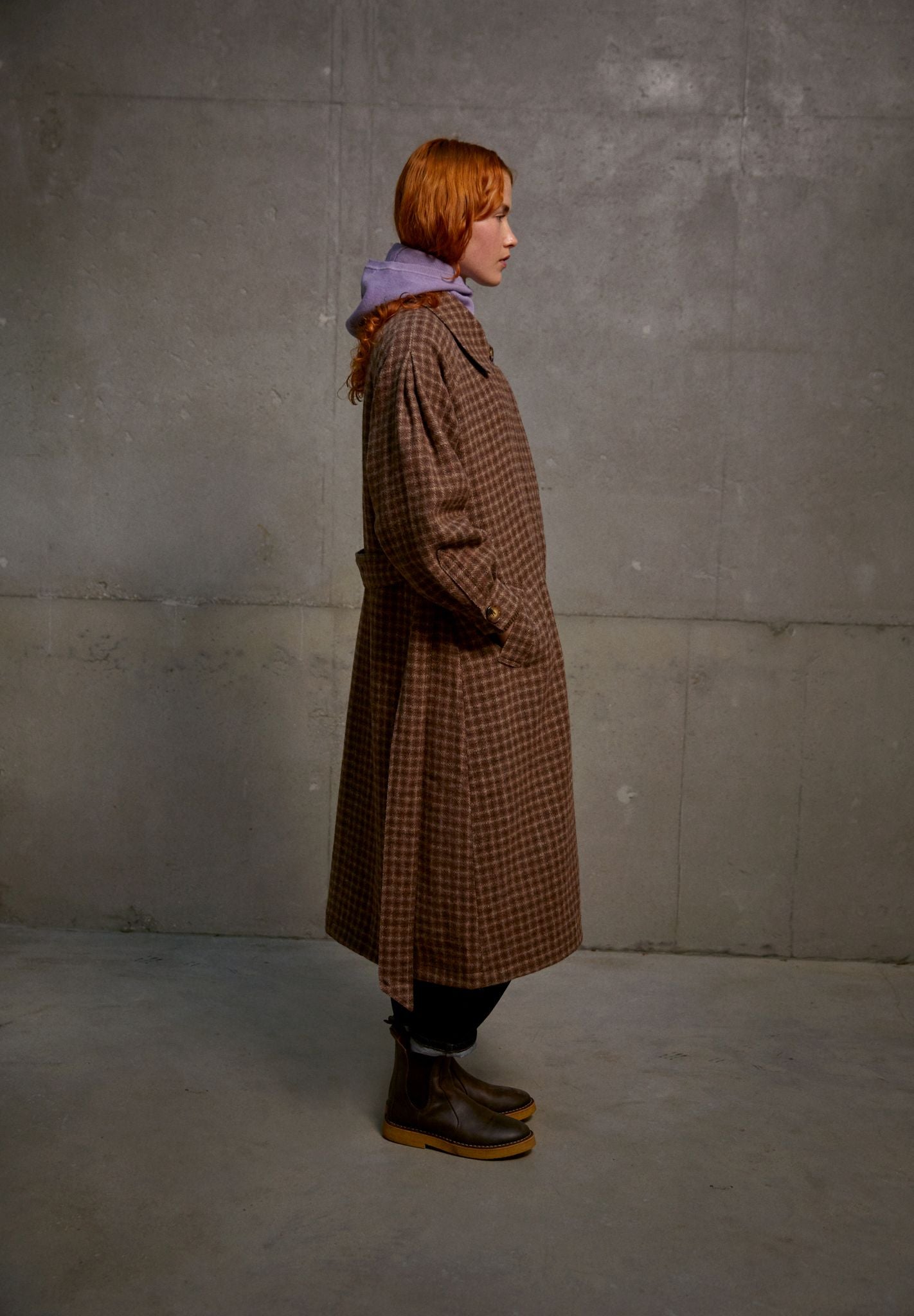 Edie Coat - Wool Check