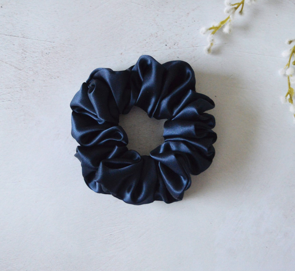 Silk Scrunchie - Midnight
