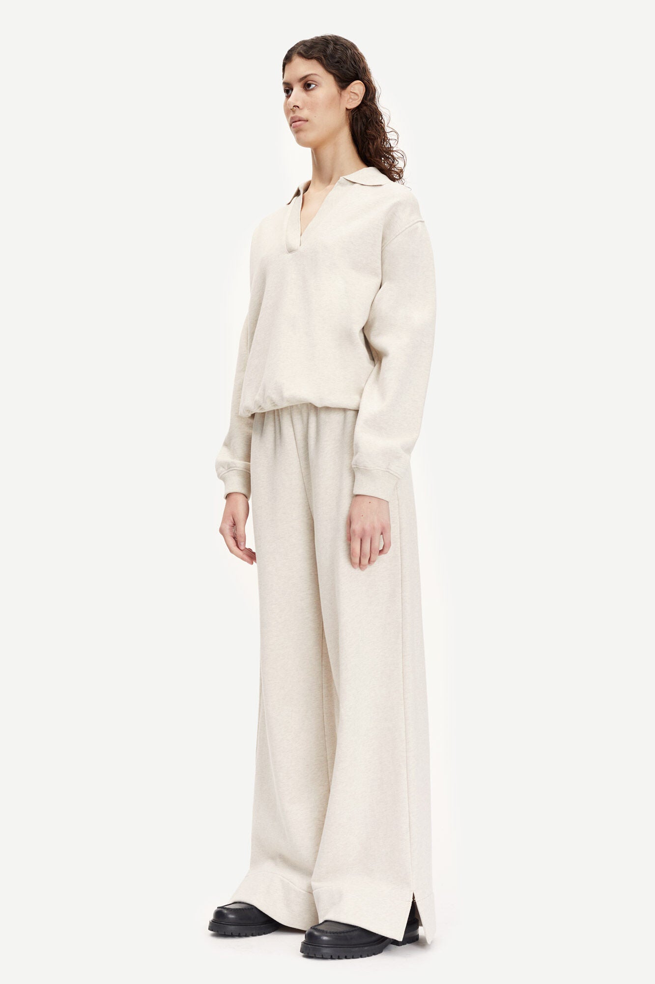 Elli Trousers - Whisper White Melange
