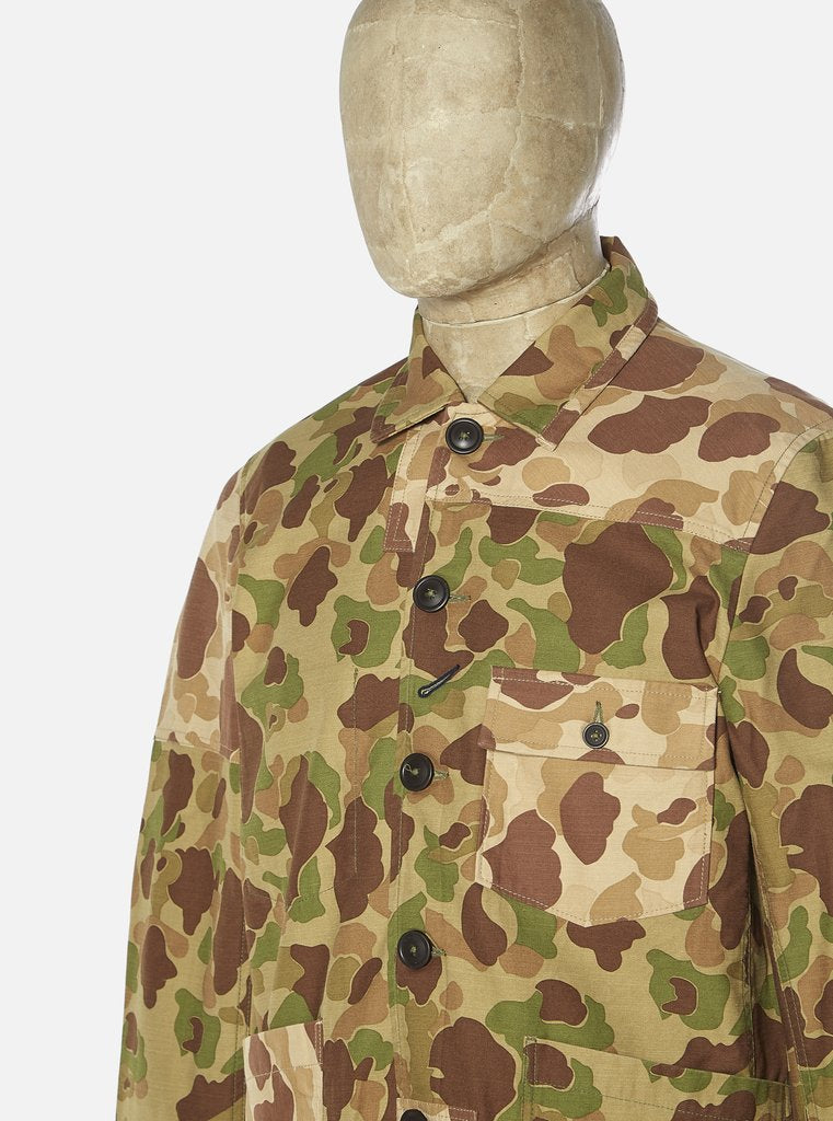 Universal Works - Patched Mill Bakers Jacket - Olive Camo