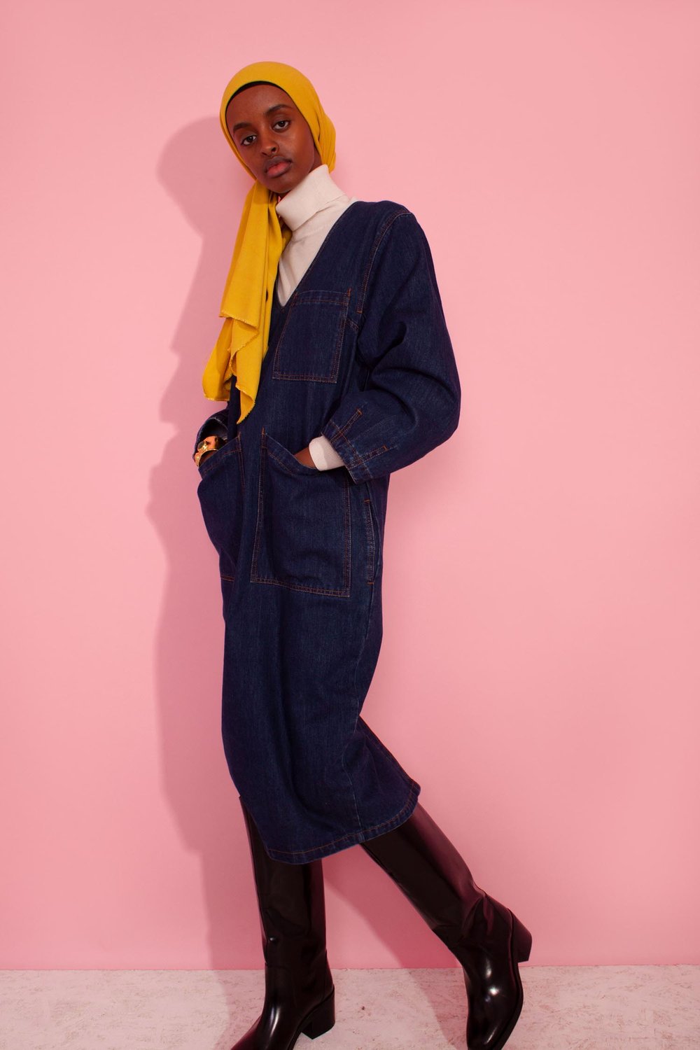 Merlon Dress - Indigo