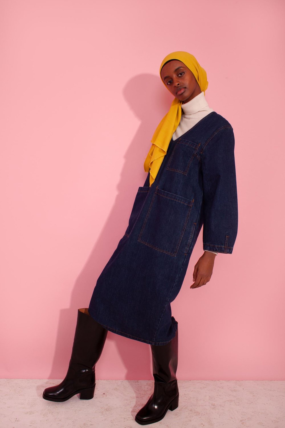 Merlon Dress - Indigo