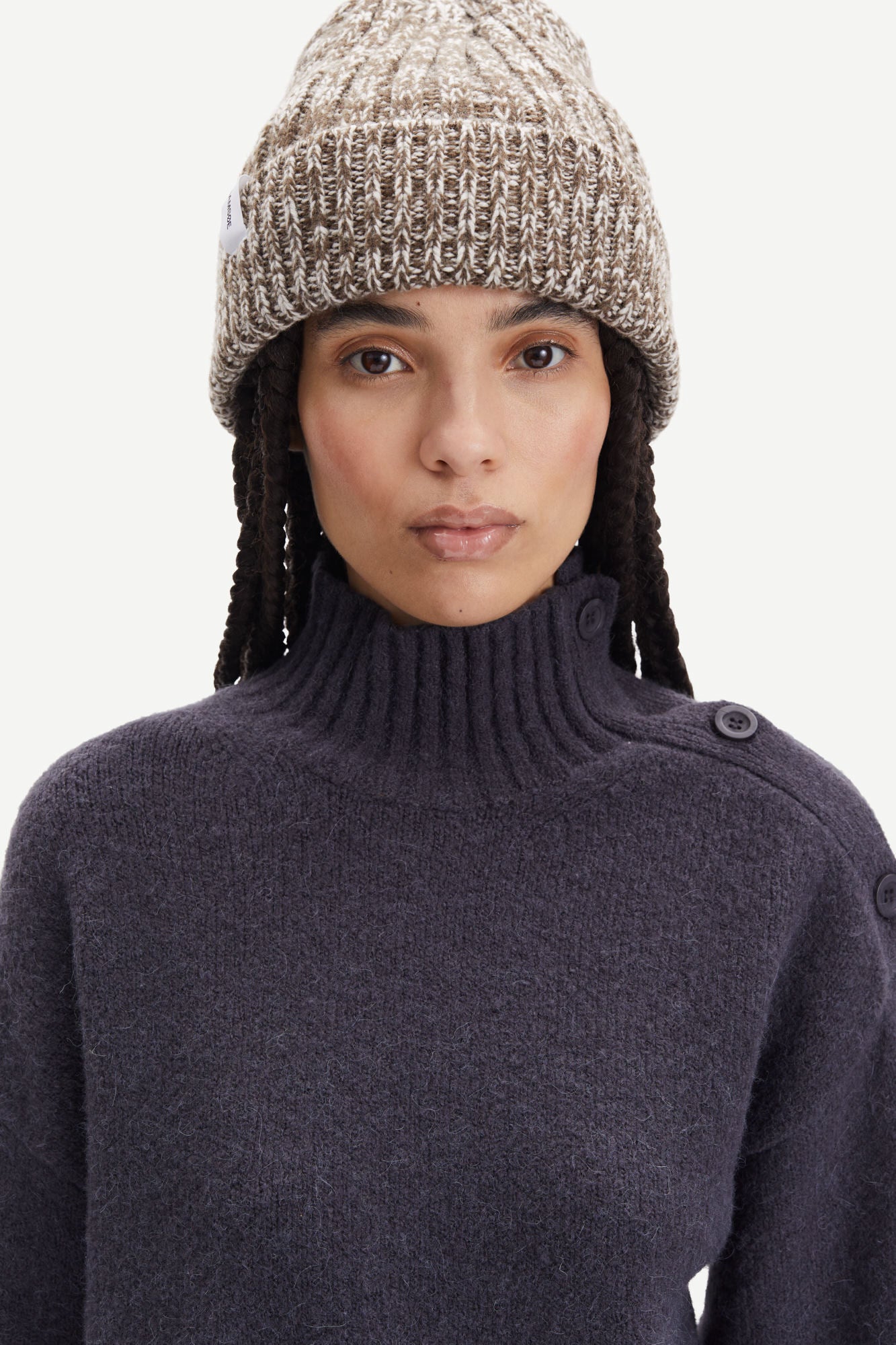 Mandie Mock Neck - Obsidian