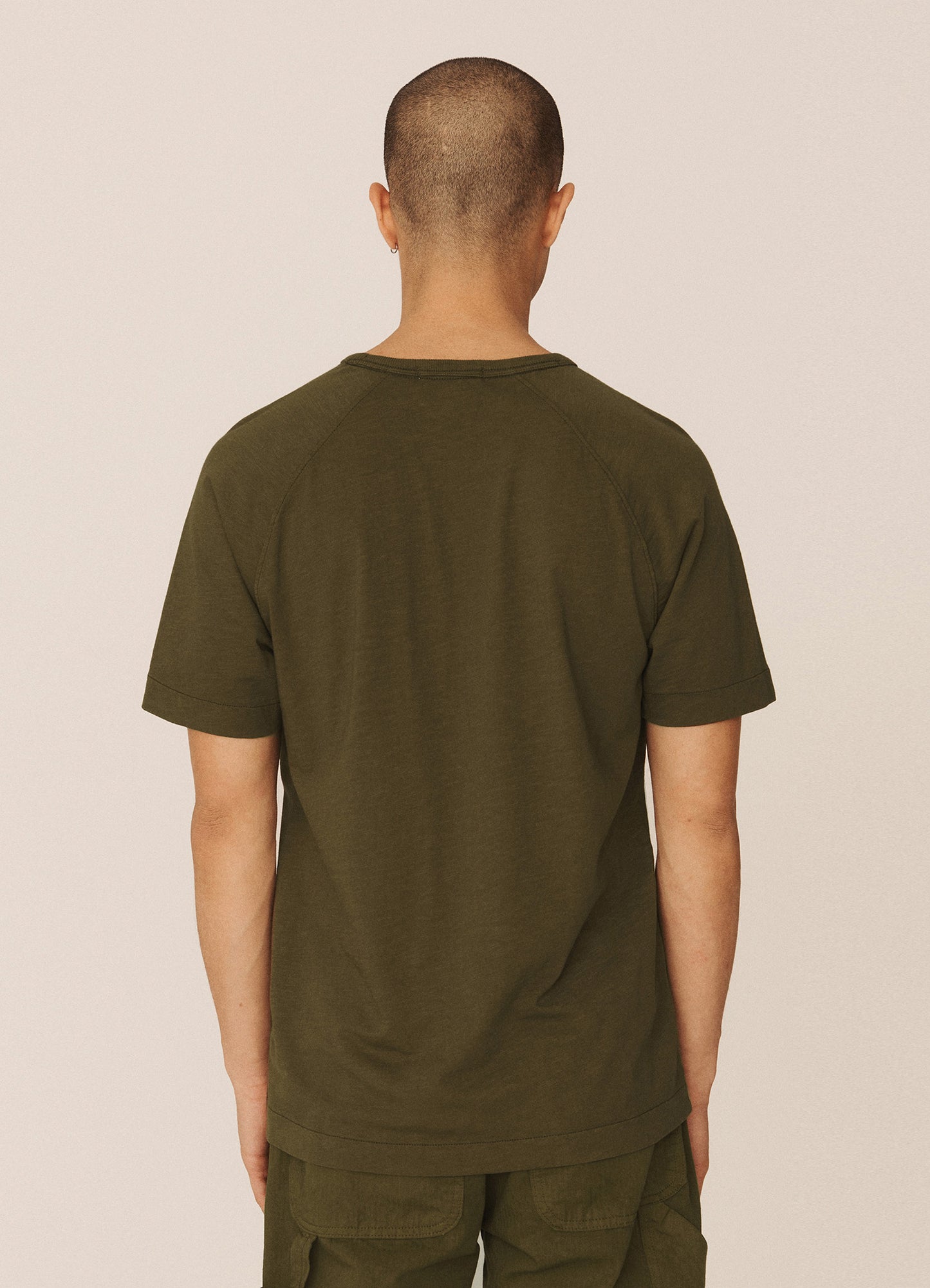 Television Raglan T-Shirt - Olive