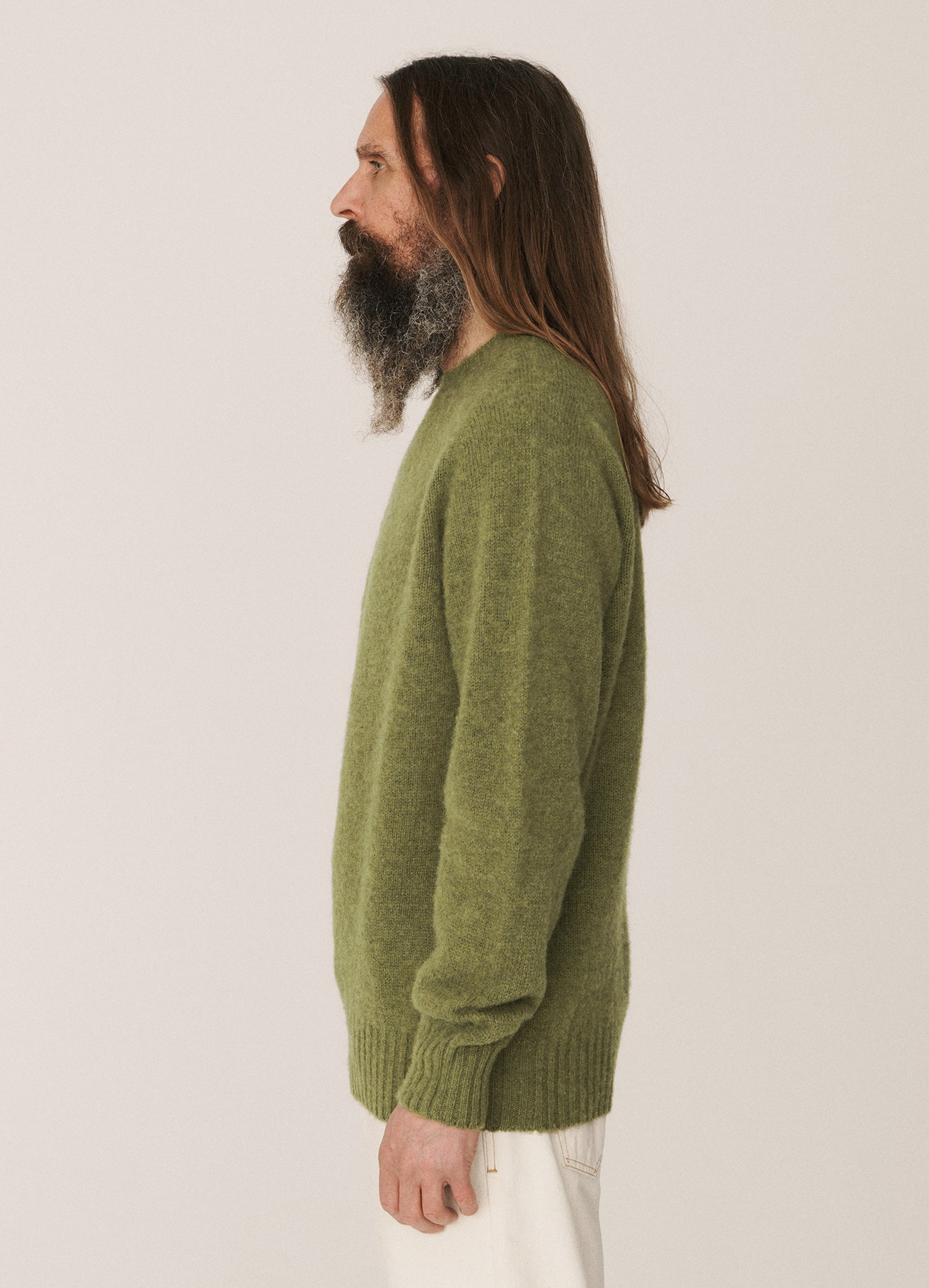 Suedehead Crew Neck Knit - Olive