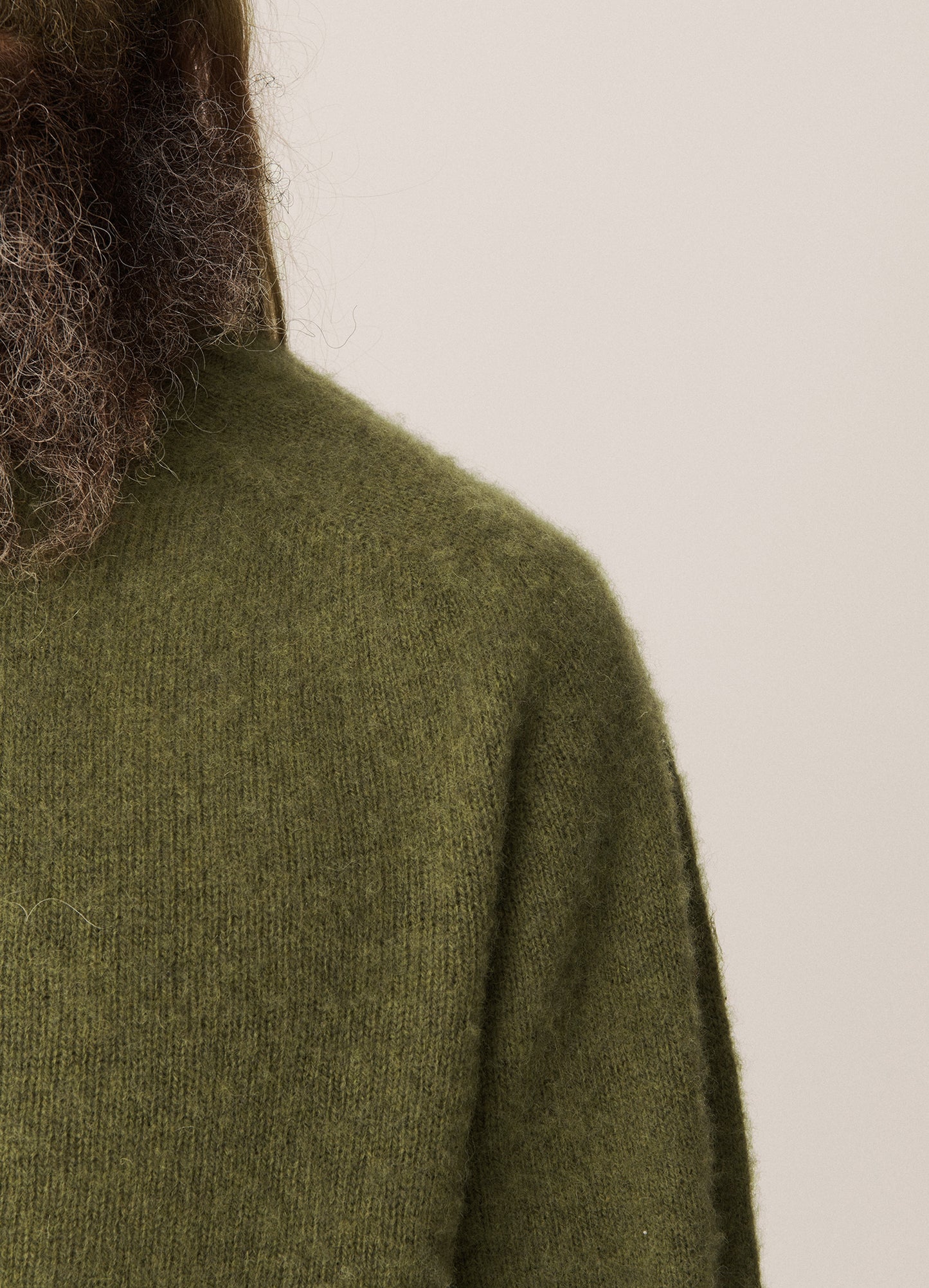 Suedehead Crew Neck Knit - Olive