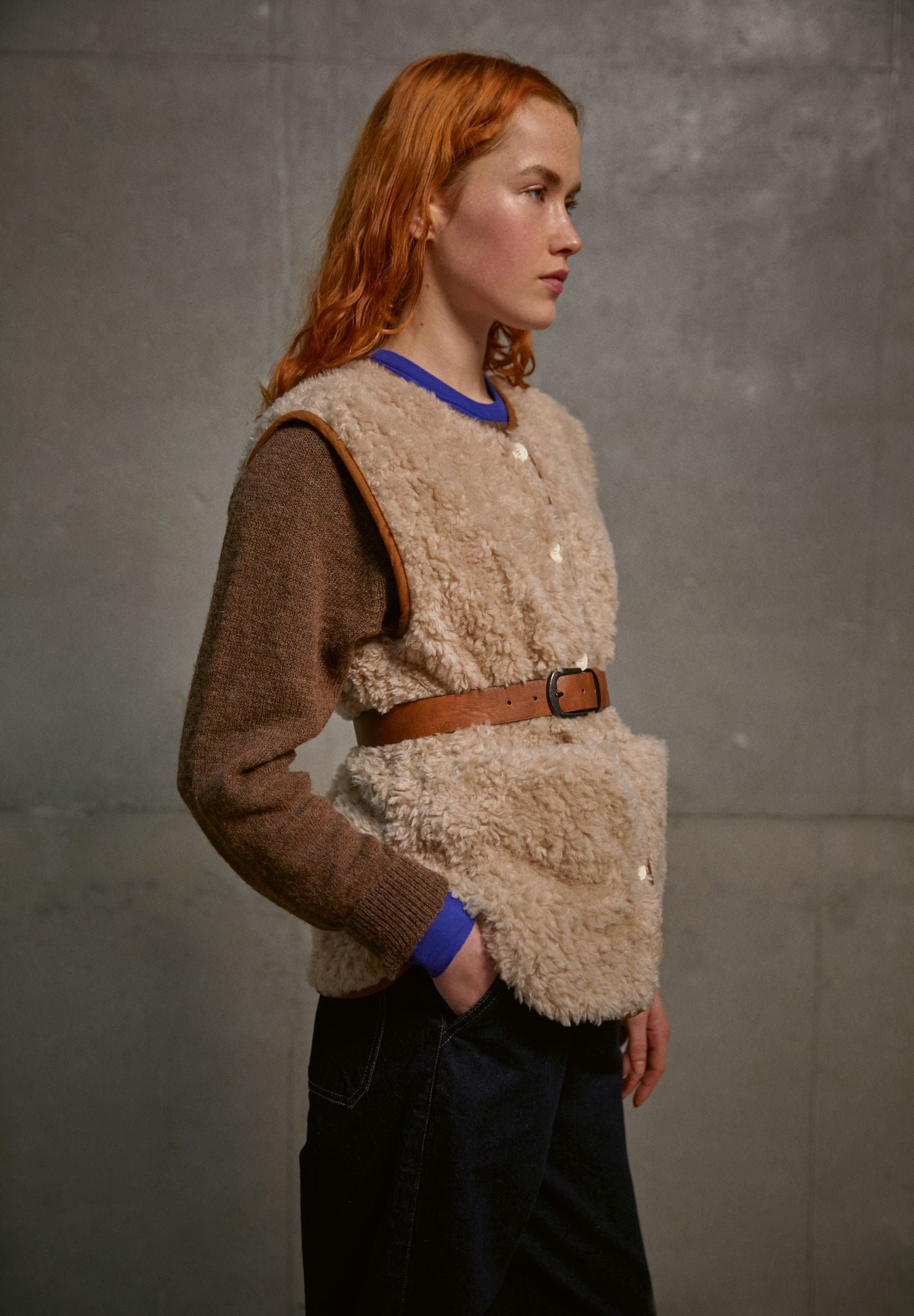 Stevie Vest - Shearling Reversible