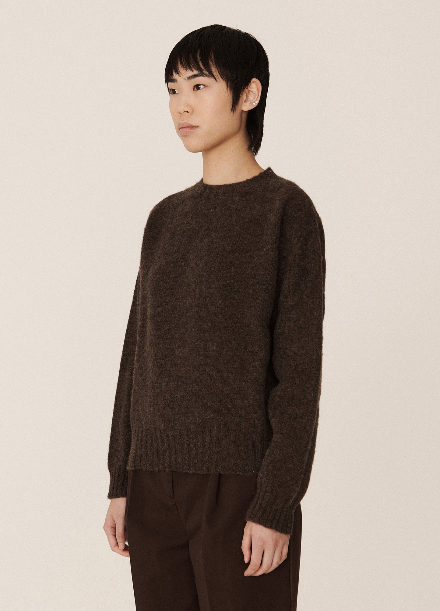 Jets Lambswool Crewneck  - Brown