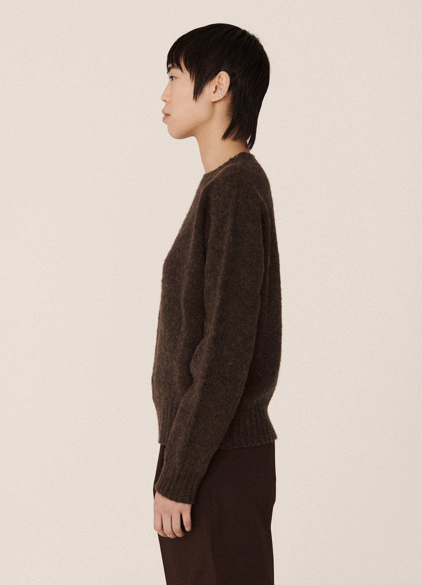 Jets Lambswool Crewneck  - Brown