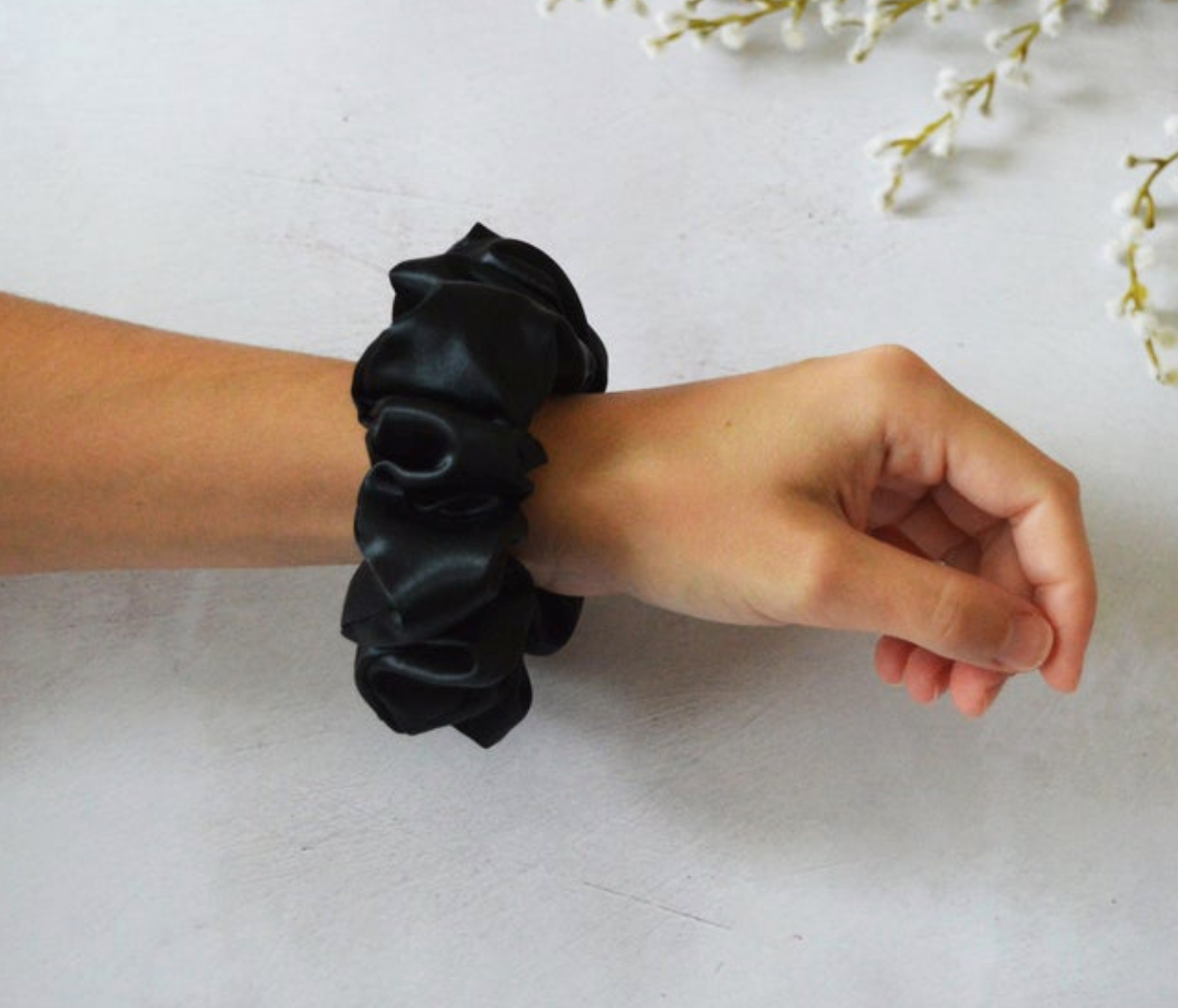 Silk Scrunchie - Noir