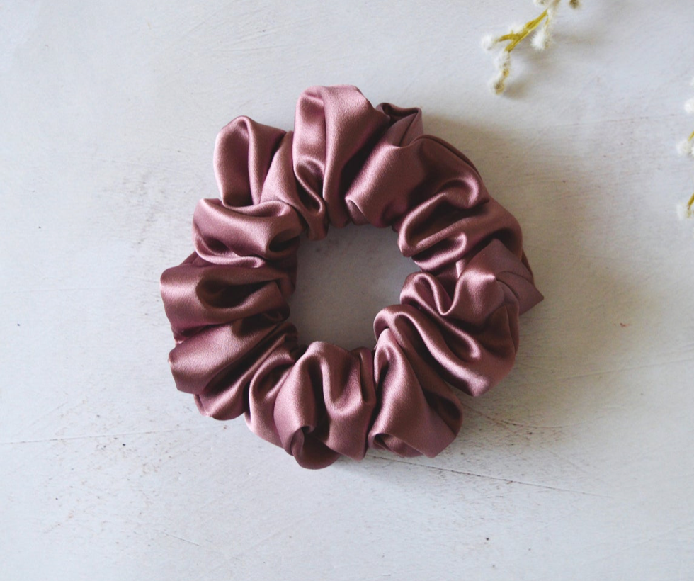 Silk Scrunchie - Tea Rose