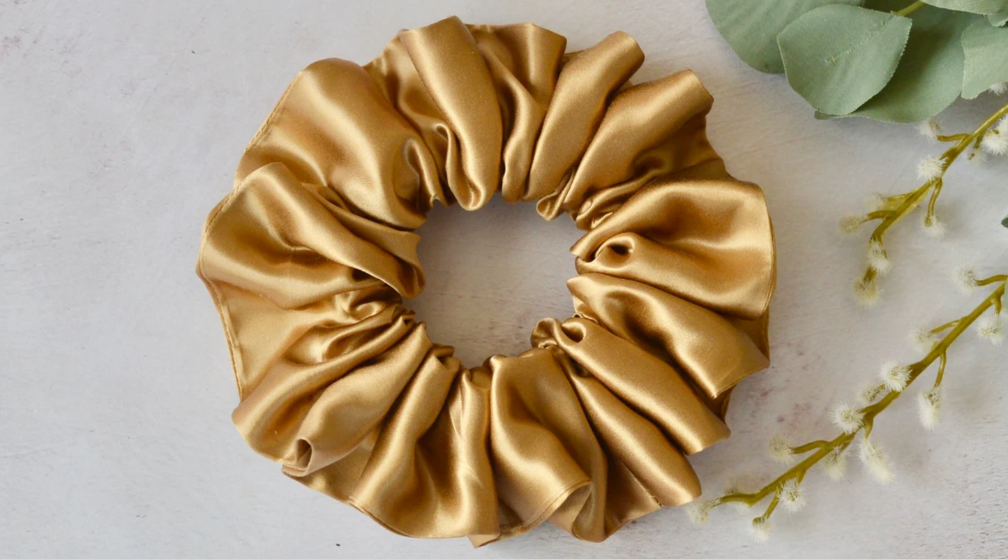 Silk Scrunchie - Vintage Gold